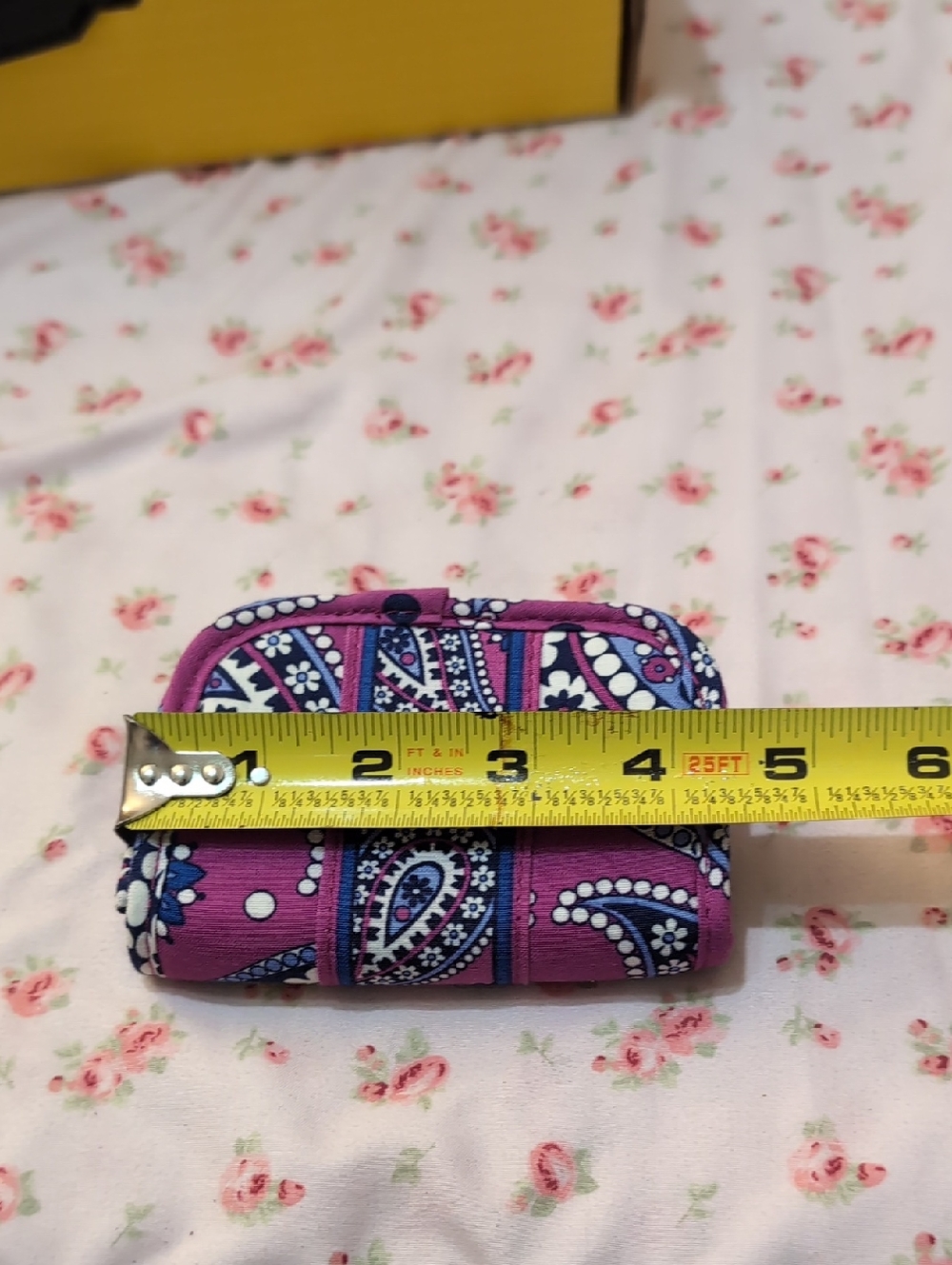 Vera Bradley Purple Paisley Quilted Mini Case